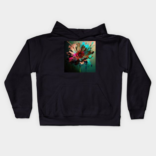 Floral Artwork Designs Kids Hoodie by Flowers Art by PhotoCreationXP